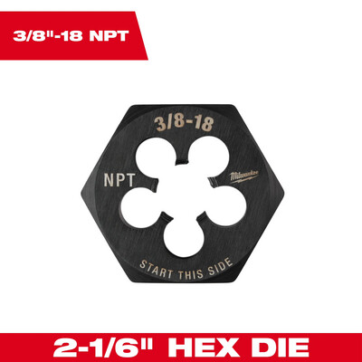 Milwaukee 3/8&quot;-18 NPT Hex Die