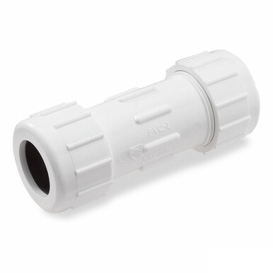 PVC Compression Coupler, 1/2&quot;X4-1/2&quot;