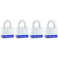 Master Lock 3008D Shed/Gate Padlock, 1-1/2&quot;, 4Pk