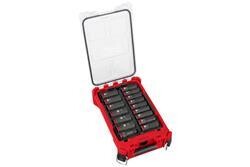 Milwaukee 16PC Shockwave® 1/2 DR Deep Metric Impact Socket Set in PackOut Kit, 10 to 24MM