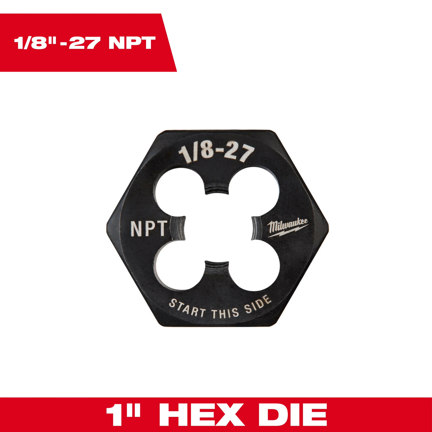Milwaukee 1/8&quot;-27 NPT Hex Die