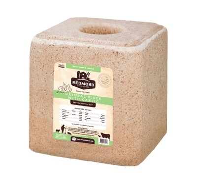 Redmond Garlic Salt Block, 44Lbs