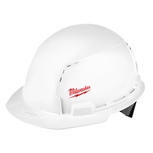 Milwaukee White Front Brim Vented Hard Hat - Type 1, Class C