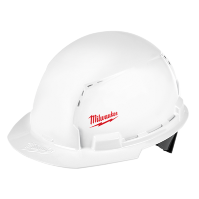 Milwaukee White Front Brim Vented Hard Hat - Type 1, Class C