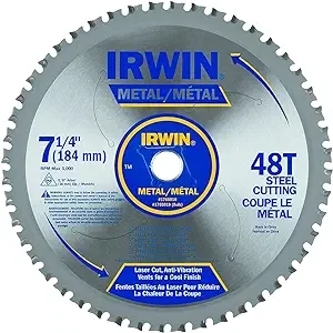 Irwin 4935555 Steel Cutting Circular Saw Blade, 7-1/4&quot;, 48T