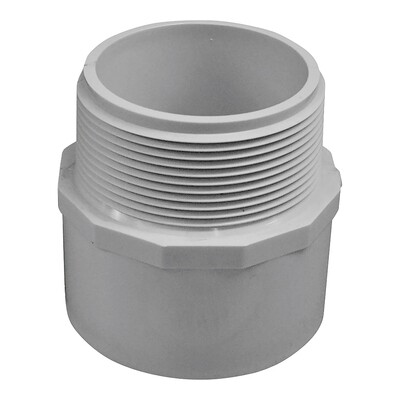 LASCO 436040BC SCH40 PVC Male Adaptor, 4&quot;