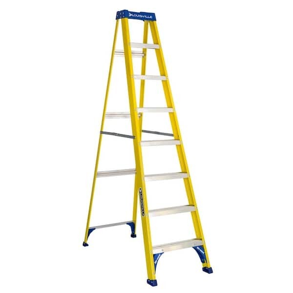 Louisville Ladder FS2008 Fiberglass Stepladder, 8Ft Type1(250lb)