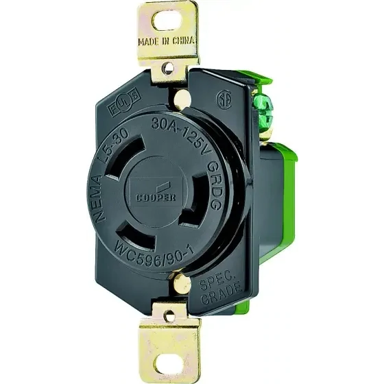 Eaton L530R Twist Lock Receptacle, 30A25V NEMA L5-30R