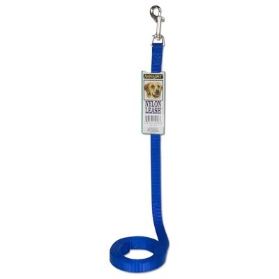 Nylon Double Blue Leash, 1&quot;x6Ft