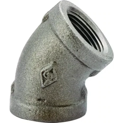 ProSource 4-2B Black Steel Pipe Ell, 2&quot; 45Deg