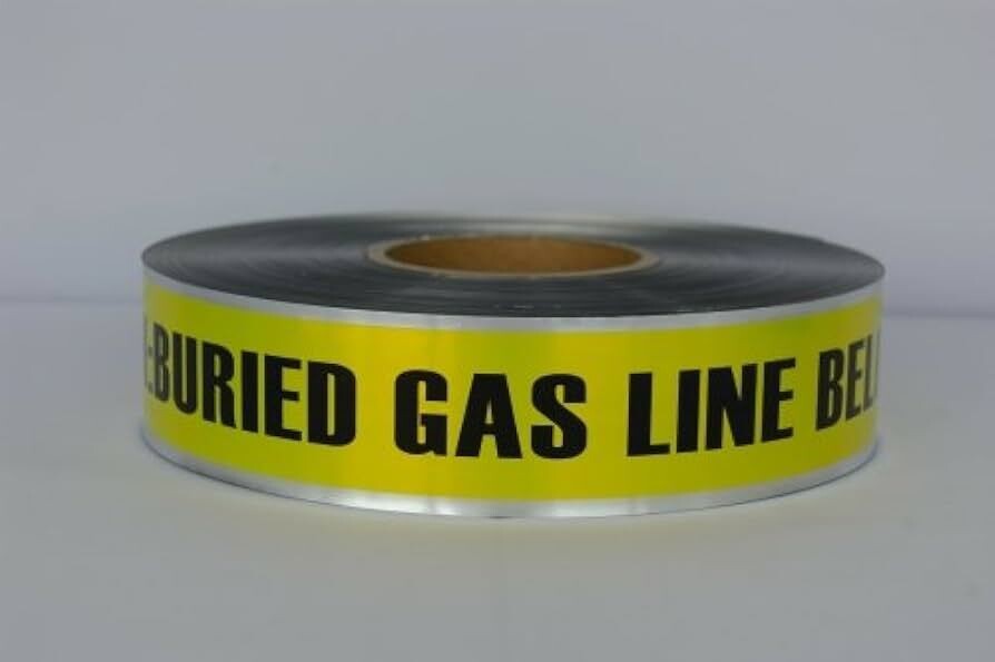 Underground Detectable Gas Line Tape, 2&quot;X1000&#39;