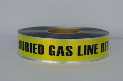 Underground Detectable Gas Line Tape, 2&quot;X1000&#39;
