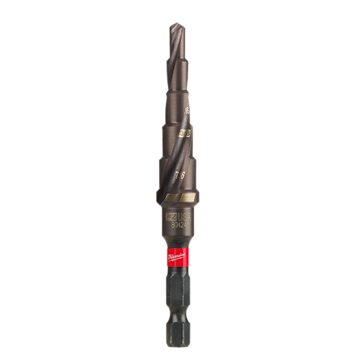 Milwaukee Shockwave Impact Duty Step Bit, #2 3/16&quot;-1/2&quot;