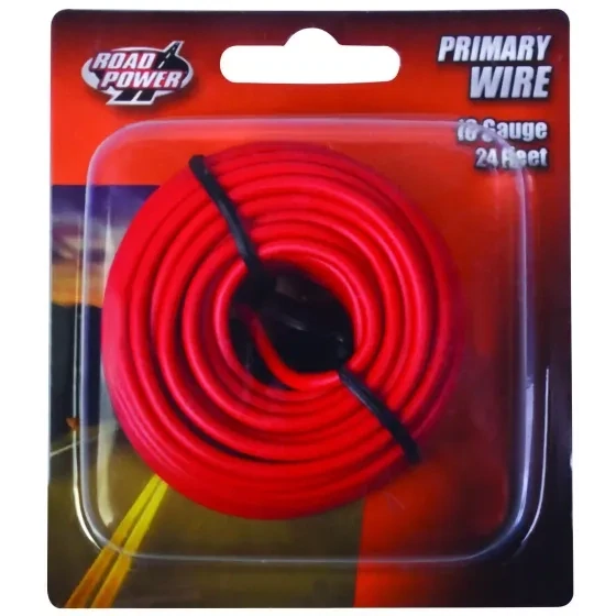 RoadPower 55668033/16-1-16 Red Primary Wire, 16Ga X 24Ft