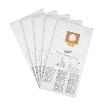 Milwaukee Fleece Dust Bags, 9-Gal. 5Pk