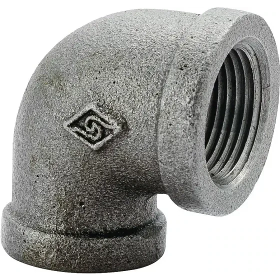 ProSource 2A-2B Black Steel Pipe Ell, 2&quot;