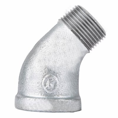 ProSource PPG121-15 Galv Steel Street Ell, 1/2&quot;  45Deg