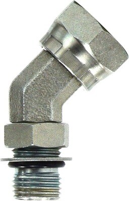 Hydraulic Ell Adaptor, 1/4&quot;MB X 1/4&quot;FPX   45Deg