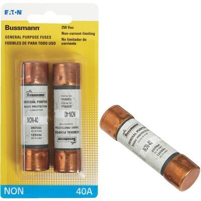 Bussman BP/NON-40 Non-Delay Cartridge Fuse, 40A 2pk