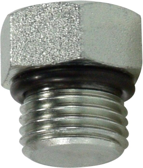 Hydraulic Male O-Ring Boss Plug, 1/4&quot;