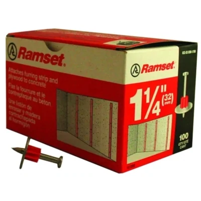 Ramset 00800 Washered Pins, 1-1/4&quot;  100BX
