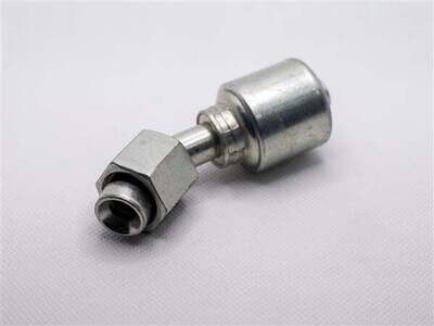 Hydraulic Fitting, 1/4"X3/8" Female JIC  45Deg