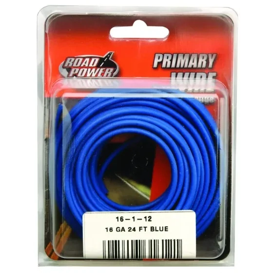 RoadPower 55668233/16-1-12 Blue Primary Wire, 16Ga X 24Ft