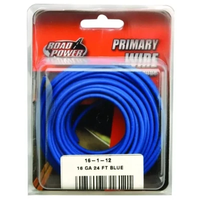 RoadPower 55668233/16-1-12 Blue Primary Wire, 16Ga X 24Ft