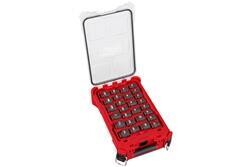 Milwaukee 27PC Shockwave® 1/2 DR Deep Metric  Impact Socket Set in PackOut Kit, 10 to 27MM