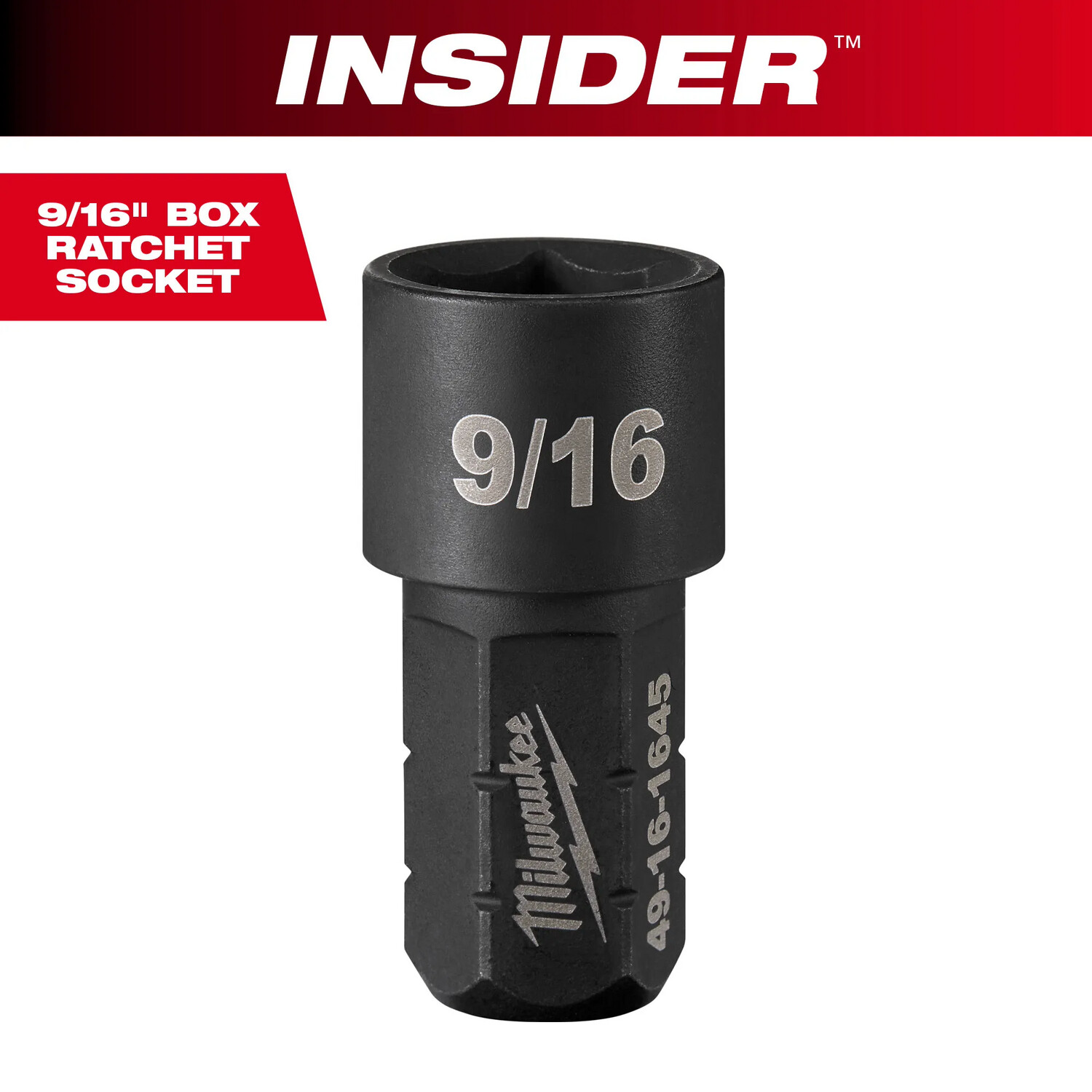 Milwaukee INSIDER™ Box Ratchet SAE Socket, 9/16&quot;