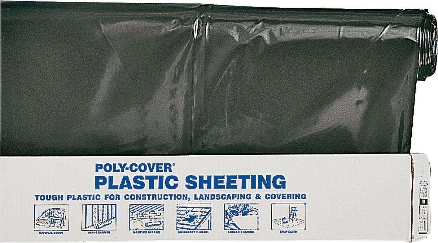 Orgill Poly 6X28-B Black Plastic Sheeting, 28&#39;X100Ft 6MIL