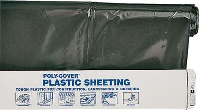 Orgill Poly 6X28-B Black Plastic Sheeting, 28&#39;X100Ft 6MIL