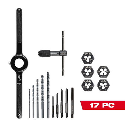 Milwaukee 17-Pc. Metric Tap &amp; Die Set, M3-0.50 to M7-1.00
