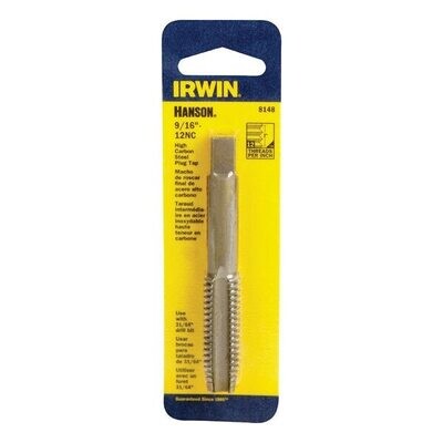 Irwin 8148ZR Plug Tap, 9/16&quot;-12NC