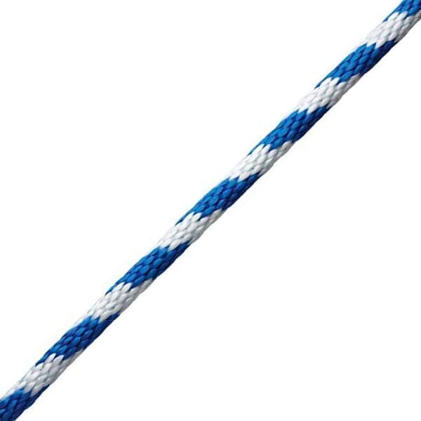 Wellington 46446 Poly Braided 3/8&quot; Blue/White Derby Rope, 183Lb WLL