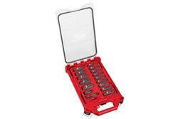Milwaukee 17PC Shockwave®3/8 DR Deep SAE  Impact Socket Set in PackOut Kit, 1/4&quot; to 15/16&quot;