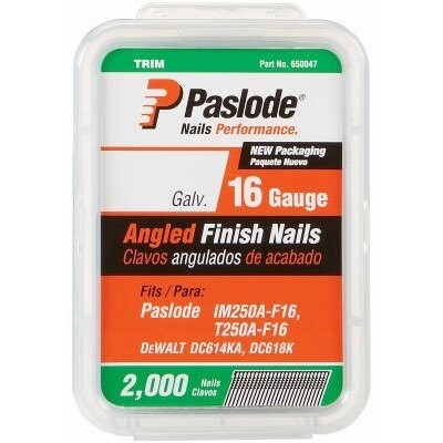 Paslode 650230 Angled 16Ga. Finish Nails, 1-1/4&quot;   2000Ct