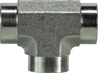 Hydraulic Female Pipe Tee, 1/2&quot;X1/2&quot;X1/2&quot;