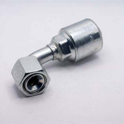 Hydraulic Fitting, 1/4&quot;X5/16&quot; Female JIC  90Deg