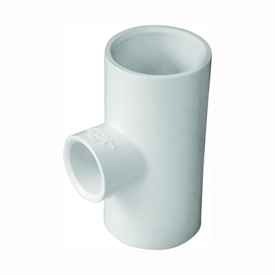 LASCO 401130BC PVC Sch40 Reducing Tee, 1&quot;X1/2&quot;