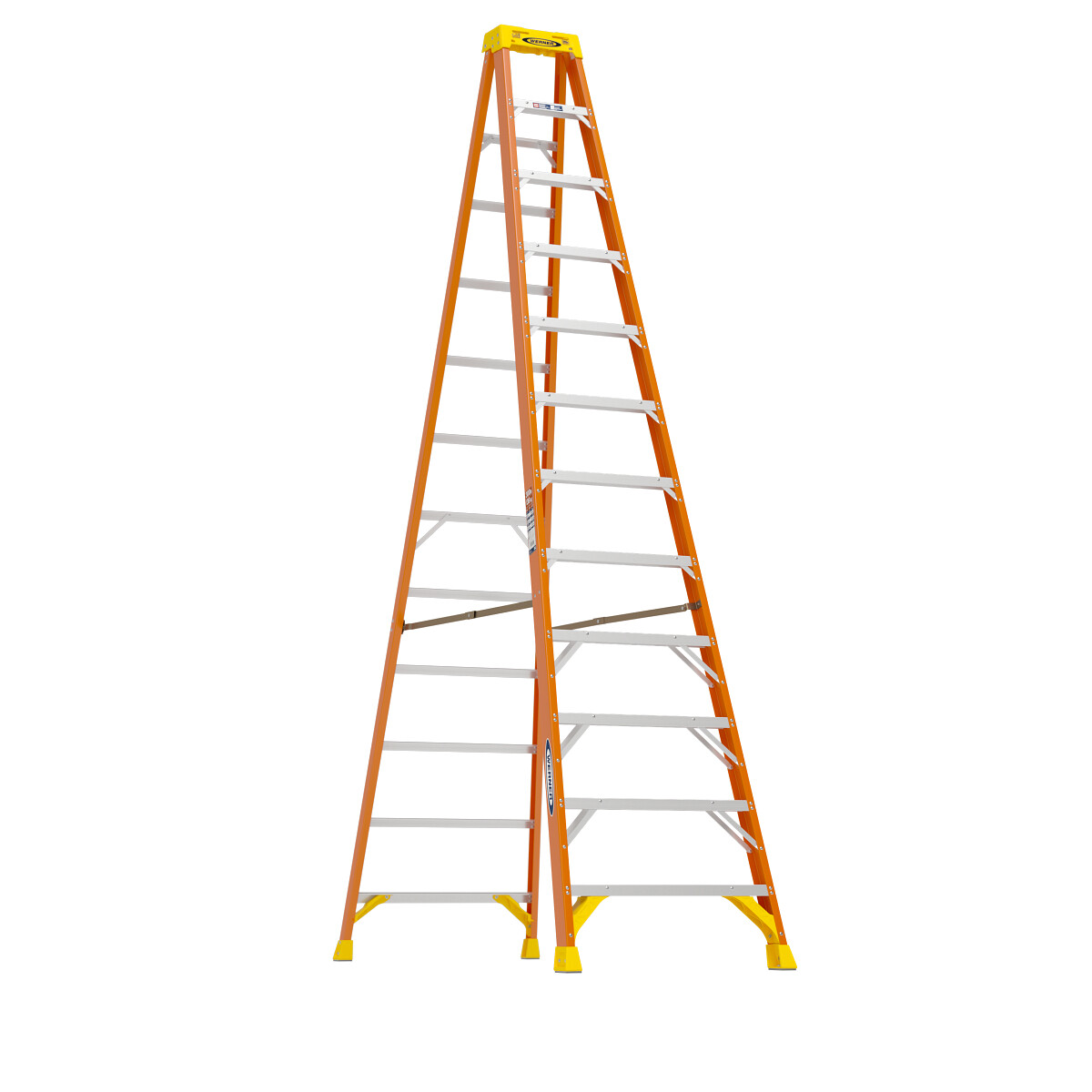 Werner 6212 Fiberglass Stepladder, 12Ft Type1A(300lb)