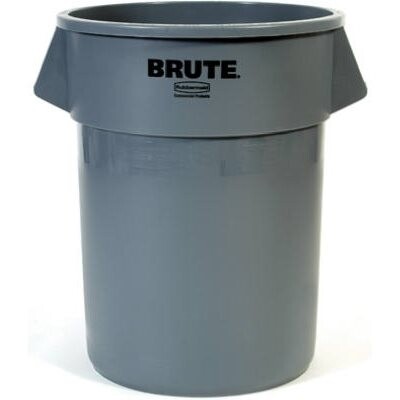 Rubbermaid FG265500GRAY Gray Brute Container, 55Gal.