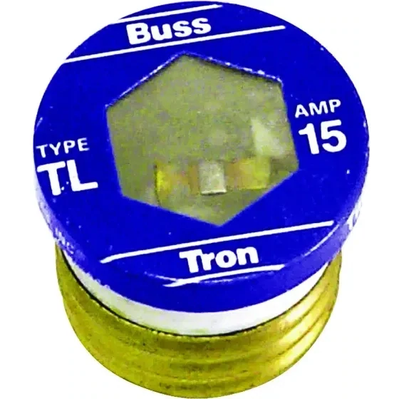 Bussman BP/TL-15 Medium Duty Plug Fuse, 15A, 3Pk