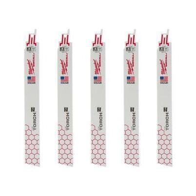 Milwaukee 48-00-5787 &quot;The Torch&quot; Metal Cutting Blades, 9&quot;-14TPI, 5Pk