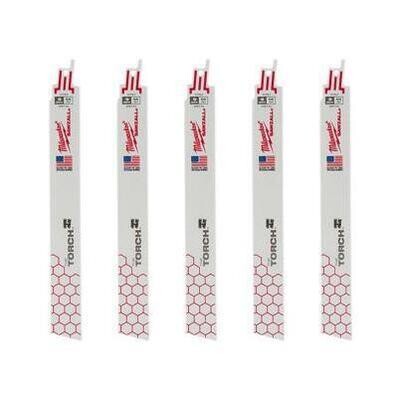 Milwaukee 48-00-5787 &quot;The Torch&quot; Metal Cutting Blades, 9&quot;-14TPI, 5Pk