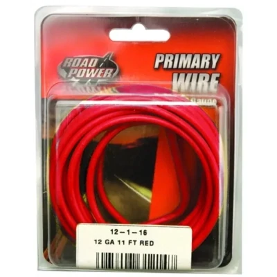 RoadPower 55671533/12-1-16 Red Primary Wire, 12Ga X 11Ft
