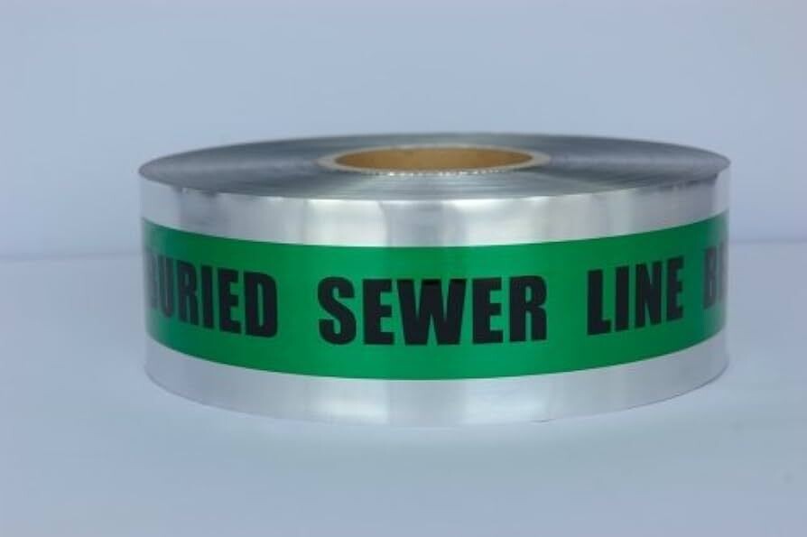 Underground Detectable Sewer Line Tape, 2&quot;X1000&#39;