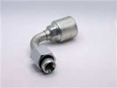 Hydraulic Fitting, 1/4&quot;X3/8&quot; Female JIC  90Deg