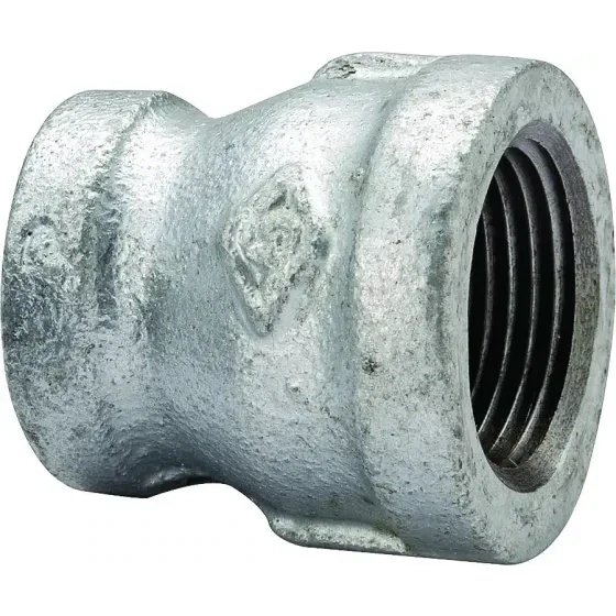 ProSource 24-11/2X11/4G Galv Steel Reducer Coupler, 1-1/2&quot;X1-1/4&quot;