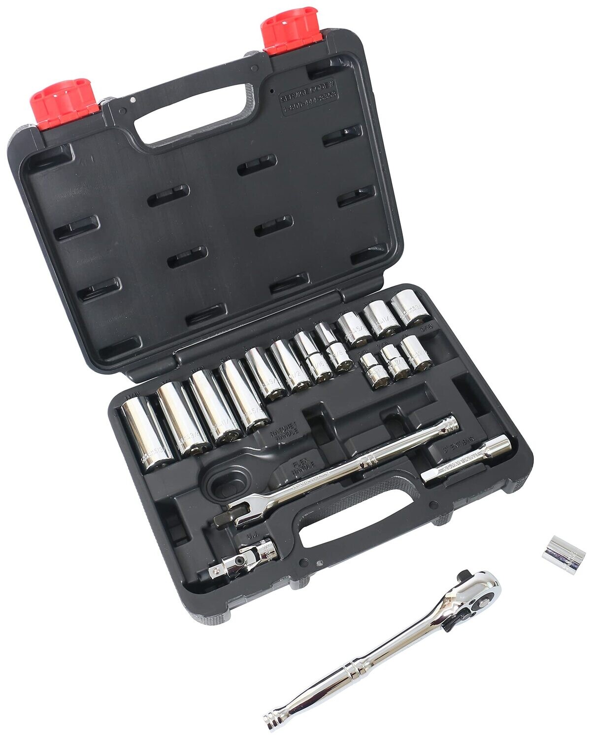 Vulcan TS1020 SAE Socket Set, 3/8Dr 20Pc